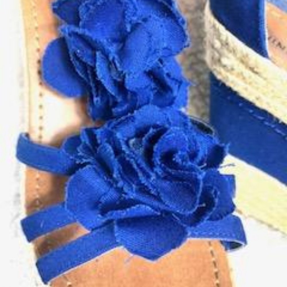Nine West Beautiful Blue Wedged Espadrilles - Picture 5 of 13
